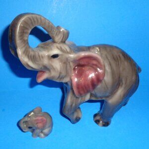 Elephant Mother & Baby Candle Figures Set, New Never Used.